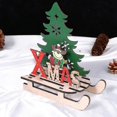 thumbnail image 3 of Adornos navideños de madera YONGSHENG Con forma de trineo ciervo grande, 3 of 3