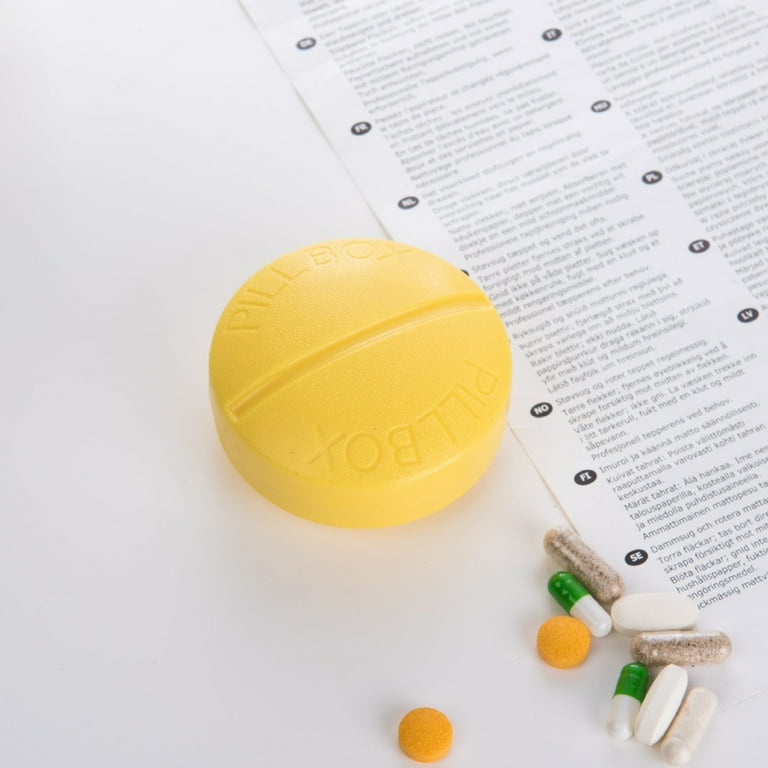 Portable Organizer Box Round Shaped Pharmacy Plastic Pill Box