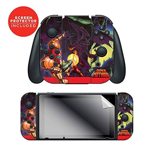 Controller Gear JoyCon Skin & Screen Protector Set Super Metroid