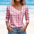 thumbnail image 3 of Blouses for women dressy casual Polyester,Spandex Soft Clothing L Pink womens blouses, 3 of 3