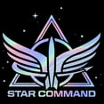 thumbnail image 2 of Men's Lightyear Holographic Star Command Logo Graphic Tee Black 2X Large, 2 of 5
