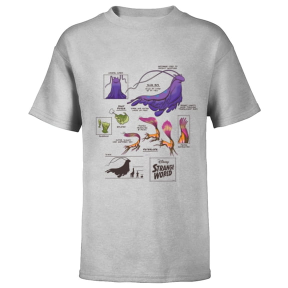 Disney Strange World Strange Creatures - Short Sleeve T-Shirt for Kids - Customized-Athletic Heather
