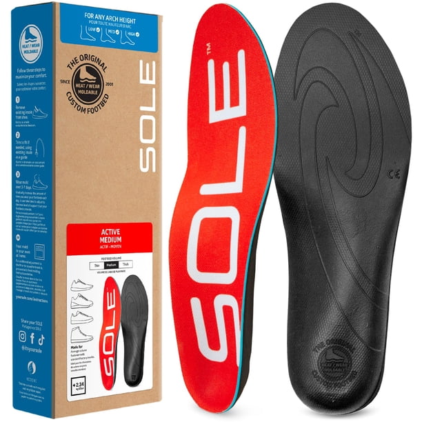 Plantillas SOLE Active, ortopédicas medianas, soporte ortopédico para el arco, alivio de la fascitis plantar, para hombres y mujeres, 9