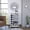 White, variant on Modern Two Tier Bar Cart With Lockable Wheels And Open Shelves Gray Glass Door Interior Storage Space