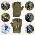 thumbnail image 6 of Uxcell Men's Outdoor Fingerless Gloves Half Finger Gloves Breathable Workout Gloves Camo 1Pair M, 6 of 7