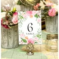 thumbnail image 2 of Darling Souvenir Double Sided Print Floral & Leaf Table Numbers Wedding Reception Decorative Table Cards-4" x 6" (1 to 30), 2 of 4