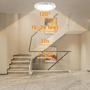 Rechargeable Ceiling Light , No Wiring Battery Operated Ceiling Lights with Remote, Motion Sensor Dimmable Timing Motion Activated Overhead Shower Light for Bathroom Pantry Hallway Porch,2PCS