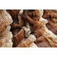 thumbnail image 4 of Tache Chocolate Golden Brown Striped Throw Super Soft Warm Faux Fur with Brown Back Blanket - 50x60, 4 of 8