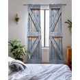 thumbnail image 3 of Farmhouse Wood Grain Sheer Curtains 84 Inch Length 2 Panels Set for Living Room/Bedroom, Vintage Country Barn Gate Textured Kitchen Curtains Grommet Semi-Sheer Curtains Window Treatments 42"x84"x2, 3 of 7