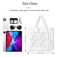 thumbnail image 3 of Yiaed Watercolor Wildflower Print Fluffy Shoulder Bag Plush Bags Women Ladies Tote Bag Fluffy White Furry Purse Handbag for Autumn and Winter, 3 of 7