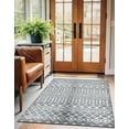 thumbnail image 4 of Unique Loom Moroccan Trellis Collection Area Rug - Mamounia (3' 3" x 5' 3" Rectangle Gray/Ivory), 4 of 6