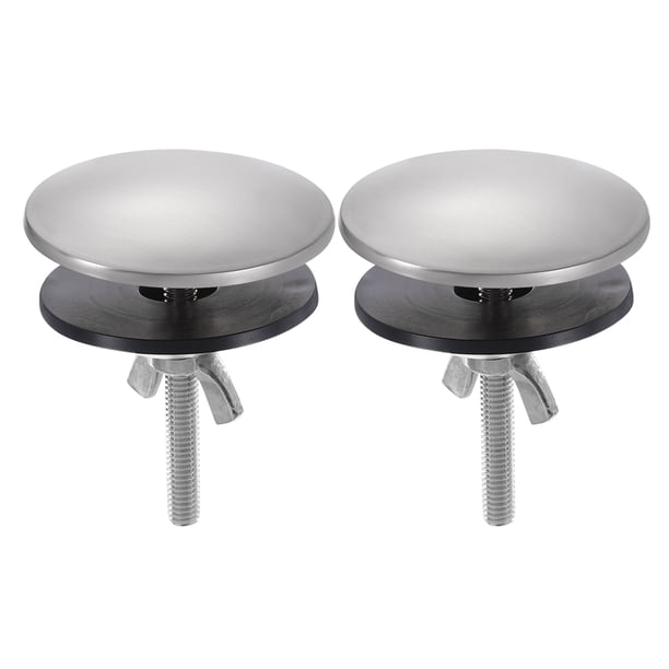 Uxcell 2 Paquete Cubierta de Agujero de Fregadero de Cocina Níquel Cepillado, Cubierta de Agujero de Grifo de 2 pulgadas de Acero Inoxidable para la Mayoría de los Agujeros de Fregadero