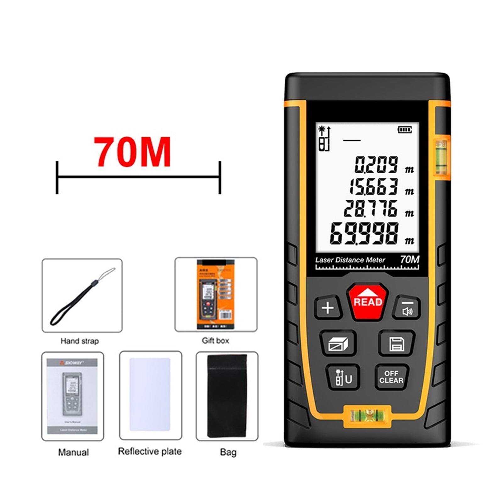 Rangefinder Hight Accurate Tape Measure 50M 100M 120M Distance Meter Digital Roulette
