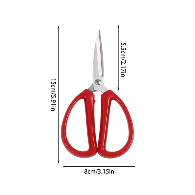 Stainless Steel Household Scissors For Office And Study Students Cutting Plastic Handles Cutting Fabrics Cutting Thread Ends Pointed DIY Small Scissors