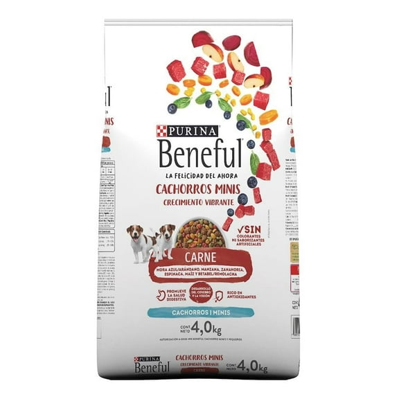 Alimento para Perro Purina Beneful Cachorro Minis Crecimiento Vibrante Carne 4 kg