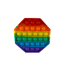 Push Pop Bubble Rainbow Octagon Sensory Toy for Autism Stress Reliever , Push Pop Bubble Fidget Toy, Silicone Bubble Toy, Squeeze Pop It Fidget Toy for Home Office for Anxiety Adults, Kids, Toddler