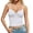 White, variant on Womens Ruched Bust Cami Tops V Neck Sleeveless Spaghetti Strap Fitted Fitted Cropped Casual Everyday Summer Blouses Black L