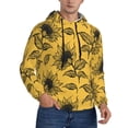 thumbnail image 2 of Lsque Autumn Sunflower Pattern Casual Men's Hoodie,Hooded Sweatshirt with Kangaroo Pocket,Pullover Hoodie-X-Large, 2 of 7