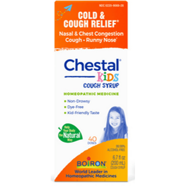 Boiron Chestal Kids Honey Cough Syrup, Homeopathic Medicine for Cough & Chest Congestion, Multi-Symptom Formula, Dry & Productive Cough, fl oz Boiron Chestal Kids Honey Cough Syrup, Homeopathic Medicine for Cough & Chest Congestion, Multi-Symptom Formula, Dry & Productive Cough, fl oz