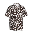 thumbnail image 2 of Hawaiian Shirt For Men, Donut Brown Mens Button Down Short Sleeve Shirt, Summer Beach Shirts For Men, 2 of 2