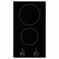 thumbnail image 4 of Electric Cooktop 12 Inch 2 Burner, 3000W Ceramic Stove Top Built-in, 11 Heat Levels, Knob Control, 220-240V Hardwire, for Kitchen Countertop, 4 of 7