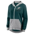 thumbnail image 2 of Women's Logo Athletic Green Philadelphia Eagles Hit It French Terry Full-Zip Hoodie, 2 of 3