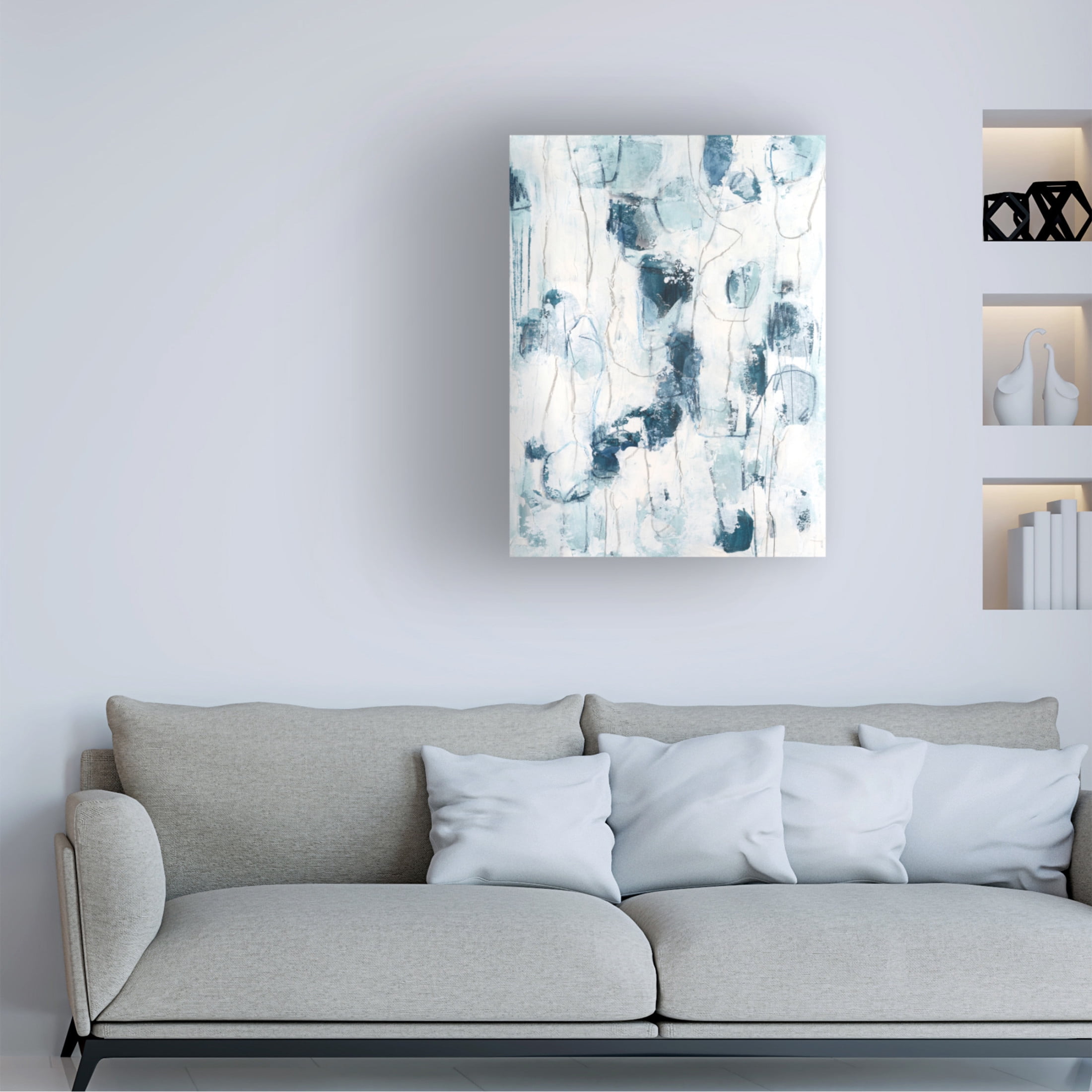 Canvas Wall Art - June Erica Vess 'Sea Silk I' Wall Art for Living Room, Bedroom, or Office Décor by Trademark Fine Art - 24 x 32 Inches