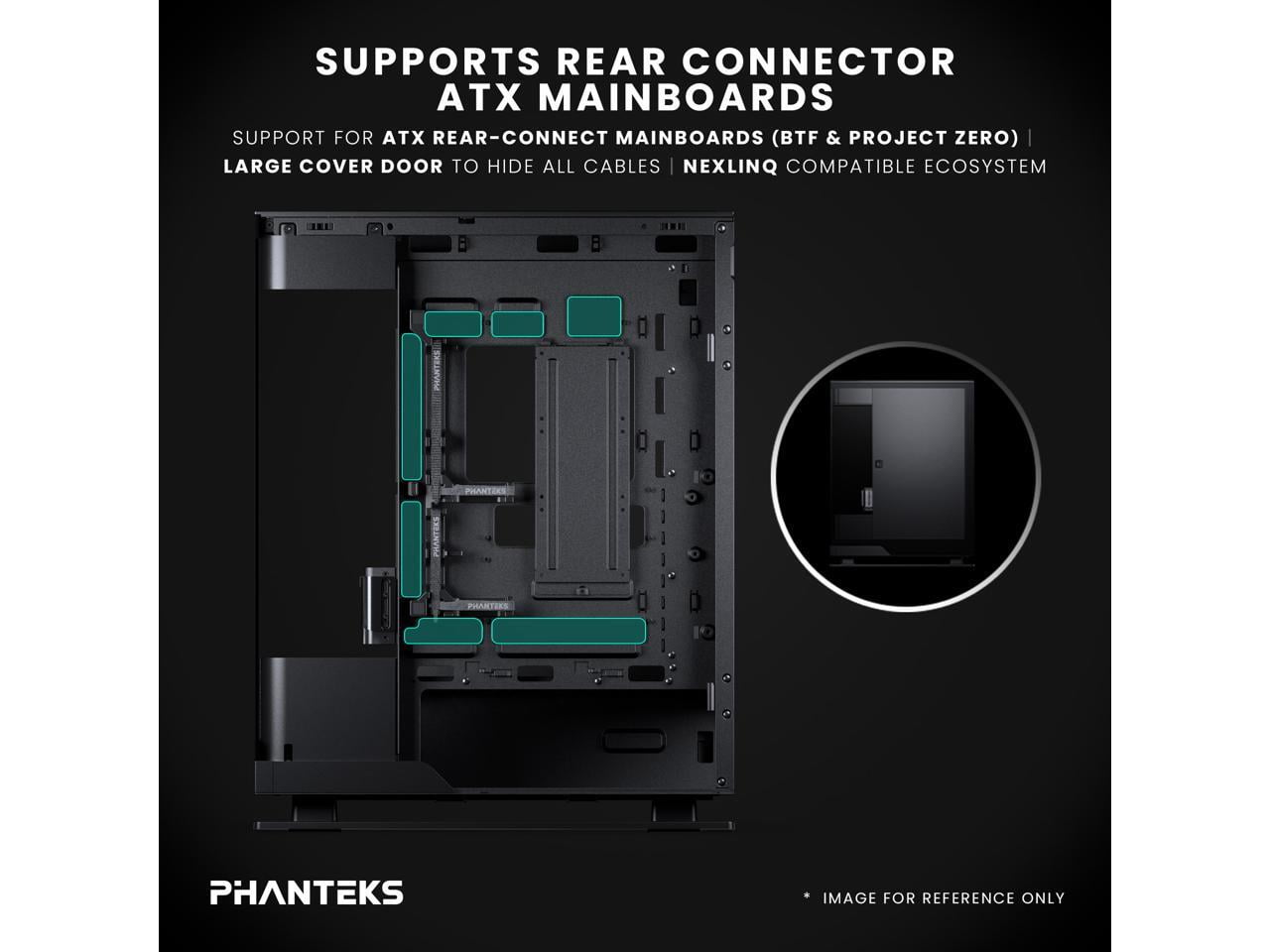 Phanteks Evolv X2 Matrix Mid Tower ATX Gaming Chassis with 900 LED Matrix Display, Fabric Interior Panel, Vertical Cooling System, Tempered Glass, Integrated D-RGB Lighting, Charcoal Black