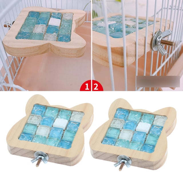 2 Piezas De Juguetes De Hamster Platform Cage Stand Toy Cage Accesorios Para Fernando Plataforma Hamster de madera