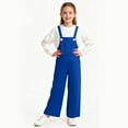 thumbnail image 5 of AHTJRT Girl's Boy's Overalls Casual Adjustable Strap Sleeveless Rompers with Pockets Loose Fit Jumpsuits Casual Bib Overalls Blue 7-8 Years, 5 of 8