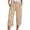 Khaki, variant on Glisme Womens Pants Fashion Straight Leg Casual Pants High Waist Sports Loose Pants Trend Trousers Beige