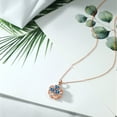 thumbnail image 5 of Gem Stone King 18K Rose Gold Plated Silver Pendant with Chain Persian Blue Moissanite (1.82 Cttw), 5 of 5