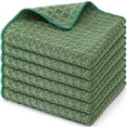 thumbnail image 1 of Paños de cocina Homaxy de 30 x 30 cm, paquete de 6, verde, 1 of 7