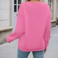 thumbnail image 4 of UJNDER Women's Solid Color Crewneck Sweatshirt Long Sleeve Casual Pullover Fall Winter Basic Sweatshirts for Women Pink XXL, 4 of 9