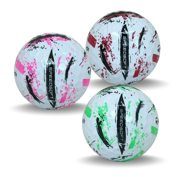 24 Taylormade SpeedSoft Ink Mix Pristine Recycled Golf Balls, by Mulligan USA