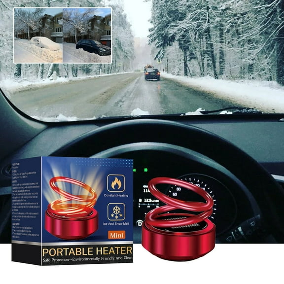 Portable Dynamic Molecular Heater,Heated Glass Fan Defroster Mini Car Heater Solar Anti-Icing Tool Kinetic Heating Portable Kinetic Molecular Car Defroster For Car Living Room Bedroom Christmas Gift