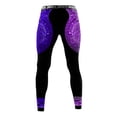 thumbnail image 2 of Raven Fightwear Men's Aztec Ranked Leggings Spats MMA BJJ Purple, 2 of 3