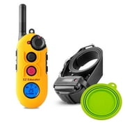 Educator Easy EZ-900 E-Collar Remote 1 Dog Training System 1/2 Mile with Vibration, Tapping, Pavlovian Stimulation - Waterproof and Shock Resistant - with Bonus eOutletDeals Travel Bowl