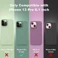 thumbnail image 6 of Compatible with iPhone 13 Pro Case, Liquid Silicone Full Body Protective Case with [Anti-Scratch] [Soft Microfiber Lining] [Camera Protective Case] for iPhone 13 Pro 6.1 inch, Pine Green, 6 of 14