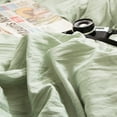 thumbnail image 5 of Move Over Sage Green Bedding Sets King Green Duvet Cover Set Solid Pattern Washed Microfiber, No Filling, 5 of 9