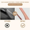 thumbnail image 3 of BP4U 2-Pack Premium Wide Shoulder Wooden Suit Hangers, Heavy-Duty Non-Slip Solid Wood Coat Hangers with Locking Bar for Suits & Coats(Cedar Wood), 3 of 6