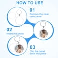 thumbnail image 3 of Uxcell 10 Pcs Photo Frame Keyring, 1.5 x 2 Inch Rectangular Lace Photo Keychains, 3 of 5