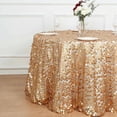 thumbnail image 4 of BalsaCircle 120" Big Payette Round XL Sequin Tablecloth Wedding Party Linens Matte Champagne, 4 of 8