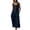 Navy, variant on TEAJOPSUU Womens Summer Linen 2 Piece Solid Sets Matching Travel Outfits Sleeveless Square Neck Button Down Tank Tops Elastic Wide Leg Capri Pants Sets Black