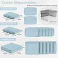 thumbnail image 2 of Snubbull 14 Piece 25.5" x 25.5" Patio Cushion Covers Replacement, Outdoor Patio Wicker Sofa Washable Cushion Slipcovers with Zipper, Light Blue, 2 of 8