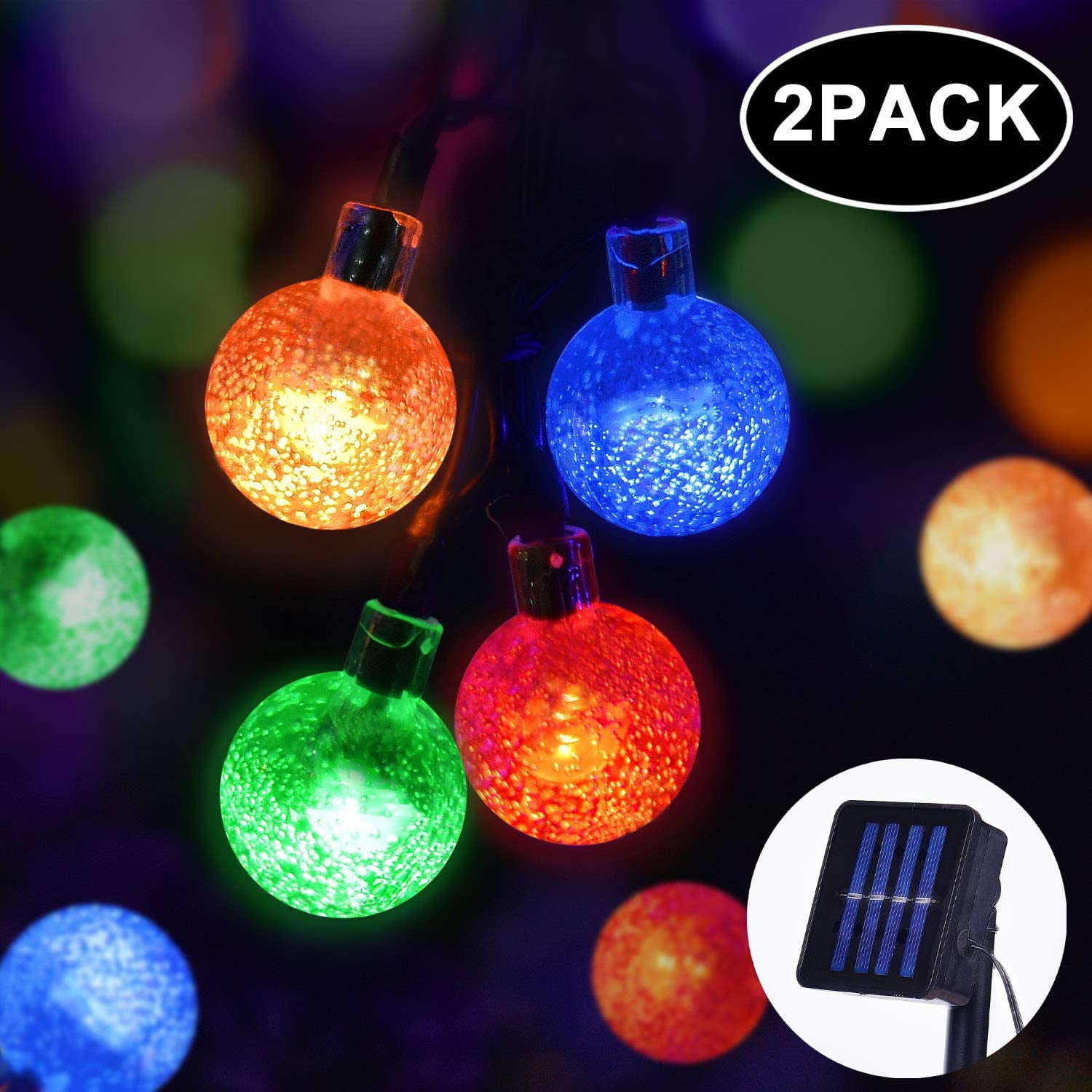 30 LED Solar String Ball Lights Outdoor Garden Yard Decor Lamp Waterproof XMAS 