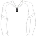 thumbnail image 3 of Personalized Simple Basic Mens Engravable Black Dog Tag Pendant Necklace for Men CZ Accent Stainless Steel 24 Inch Chain, 3 of 5