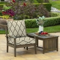 thumbnail image 2 of ARDEN Outdoor Foam Deep Seat Cushion Set (4-Pack), 24x24, Premium High-Density Foam, Never Flattens, Weather-Proof for Patio Chair Sofa Couch, Tan Diamond Trellis, 2 of 7