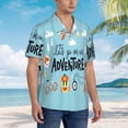 thumbnail image 5 of Balery Let's Go on an Adventure Print Men's Hawaiian Shirts Short Sleeve Beach Shirt Relaxed Fit Vacation Button Down Shirts-Small, 5 of 9