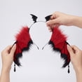 thumbnail image 7 of Halloween Devil Wing Headband, Red Black Dark Little Devil Headpiece, 12.6x14.2 Inch Party Photo Prop, 7 of 7